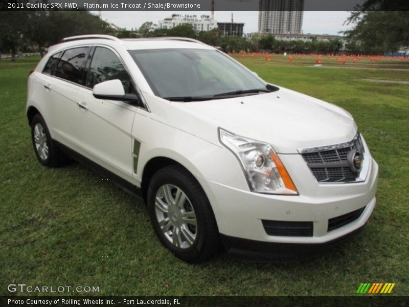 Platinum Ice Tricoat / Shale/Brownstone 2011 Cadillac SRX FWD
