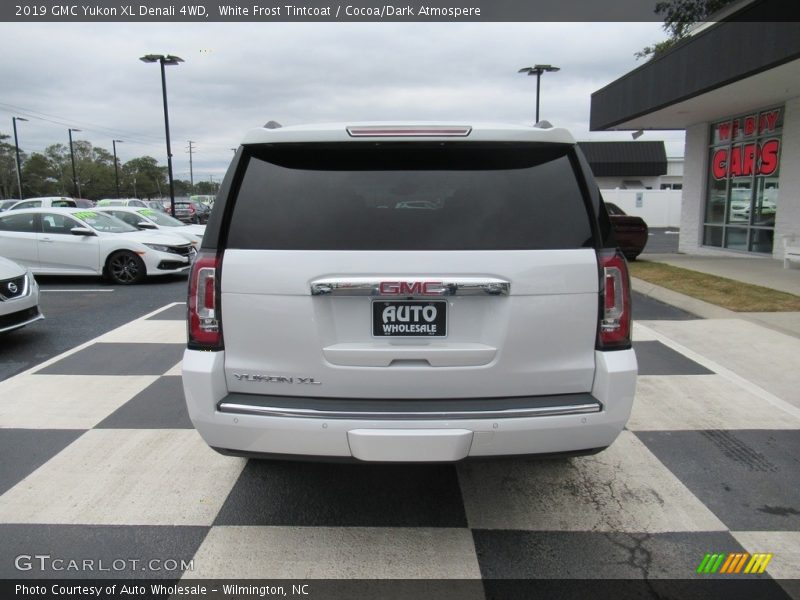 White Frost Tintcoat / Cocoa/Dark Atmospere 2019 GMC Yukon XL Denali 4WD
