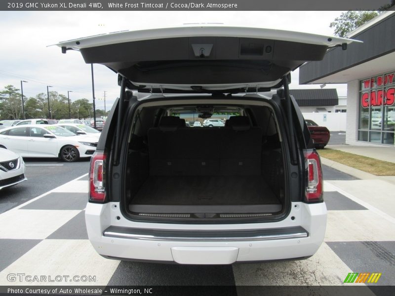 White Frost Tintcoat / Cocoa/Dark Atmospere 2019 GMC Yukon XL Denali 4WD