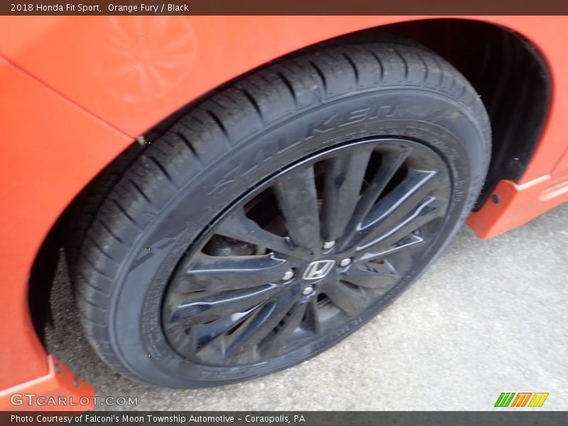 Orange Fury / Black 2018 Honda Fit Sport