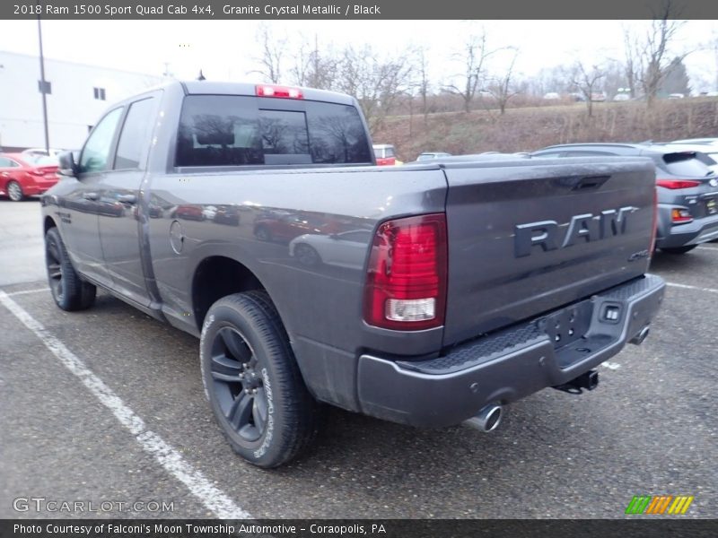 Granite Crystal Metallic / Black 2018 Ram 1500 Sport Quad Cab 4x4