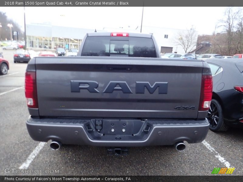 Granite Crystal Metallic / Black 2018 Ram 1500 Sport Quad Cab 4x4