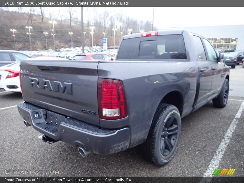 Granite Crystal Metallic / Black 2018 Ram 1500 Sport Quad Cab 4x4
