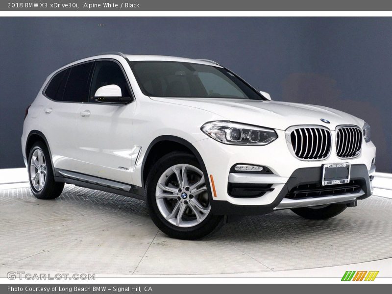 Alpine White / Black 2018 BMW X3 xDrive30i