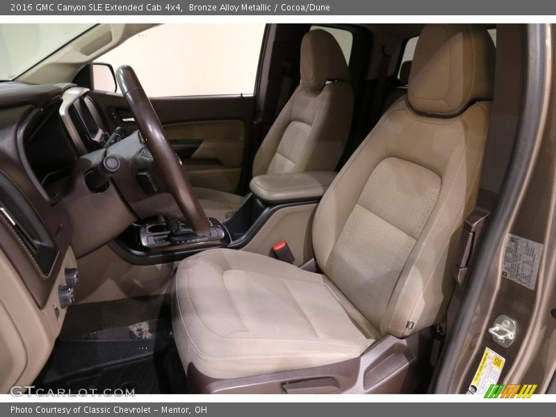 Front Seat of 2016 Canyon SLE Extended Cab 4x4