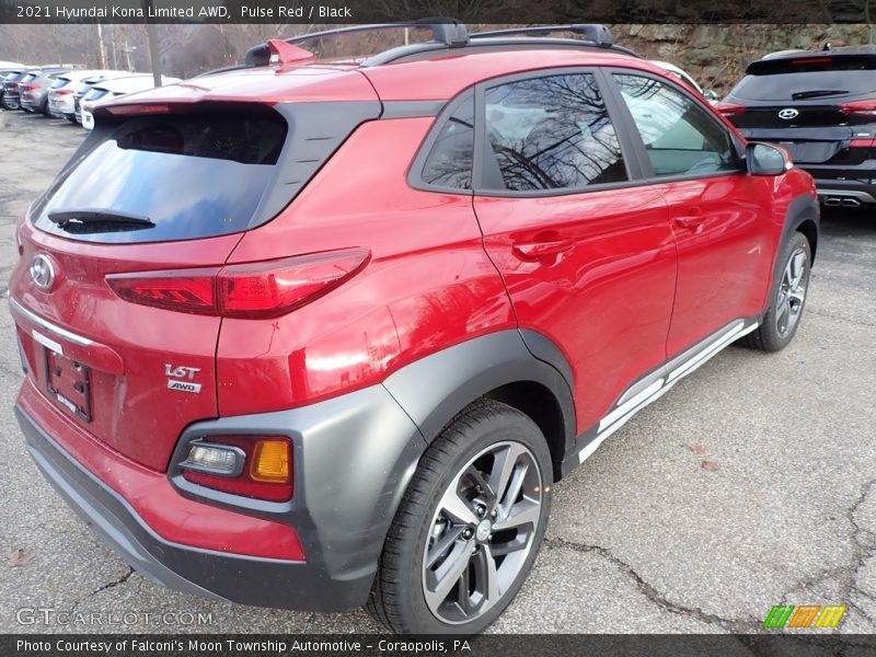 Pulse Red / Black 2021 Hyundai Kona Limited AWD