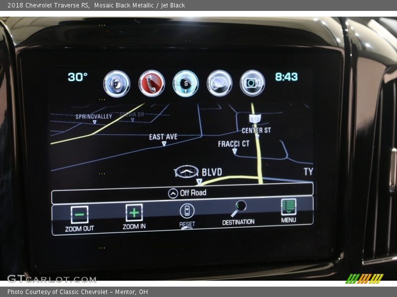Navigation of 2018 Traverse RS