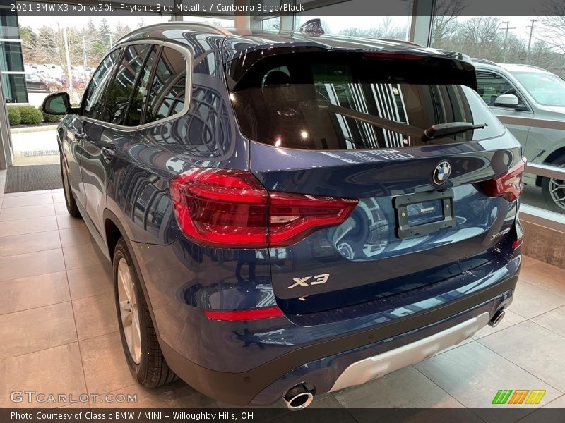 Phytonic Blue Metallic / Canberra Beige/Black 2021 BMW X3 xDrive30i