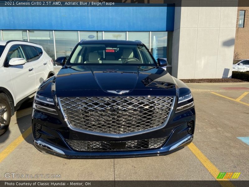 Adriatic Blue / Beige/Taupe 2021 Genesis GV80 2.5T AWD