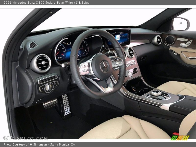Polar White / Silk Beige 2021 Mercedes-Benz C 300 Sedan