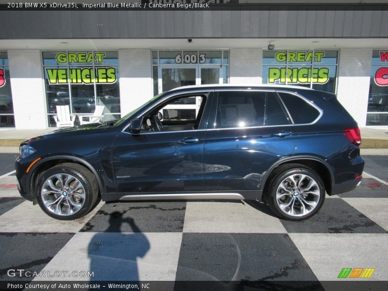 Imperial Blue Metallic / Canberra Beige/Black 2018 BMW X5 xDrive35i