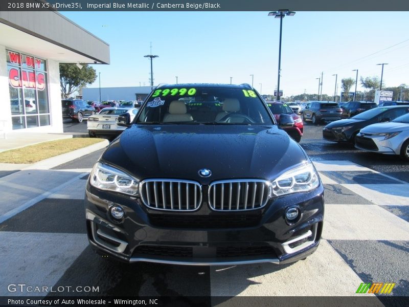 Imperial Blue Metallic / Canberra Beige/Black 2018 BMW X5 xDrive35i