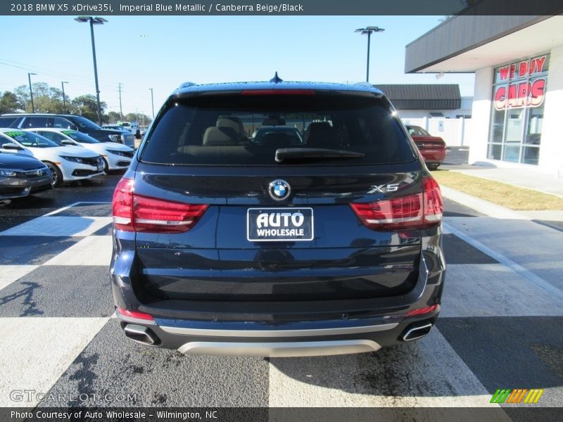 Imperial Blue Metallic / Canberra Beige/Black 2018 BMW X5 xDrive35i