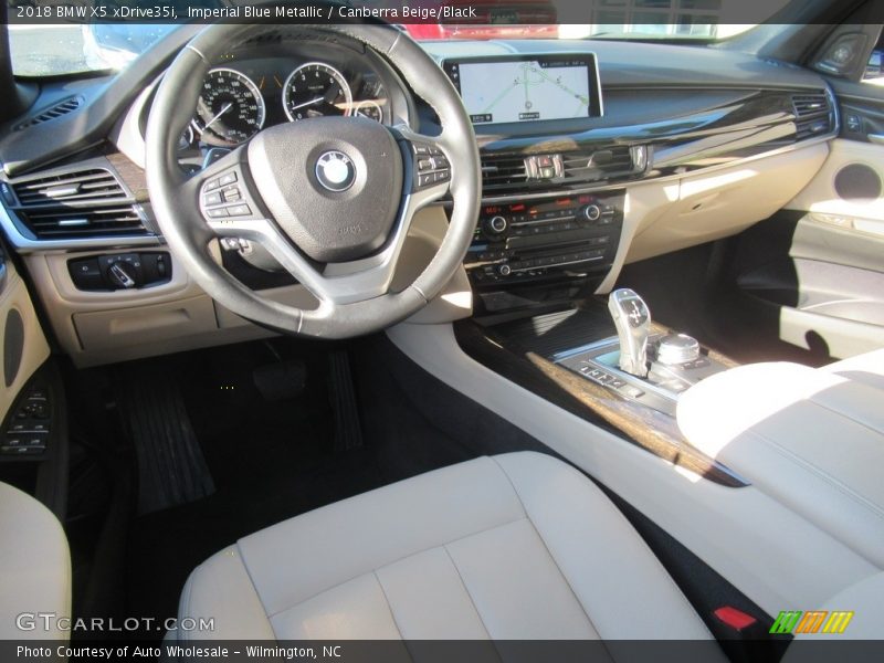 Imperial Blue Metallic / Canberra Beige/Black 2018 BMW X5 xDrive35i