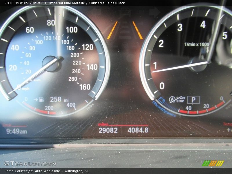 Imperial Blue Metallic / Canberra Beige/Black 2018 BMW X5 xDrive35i