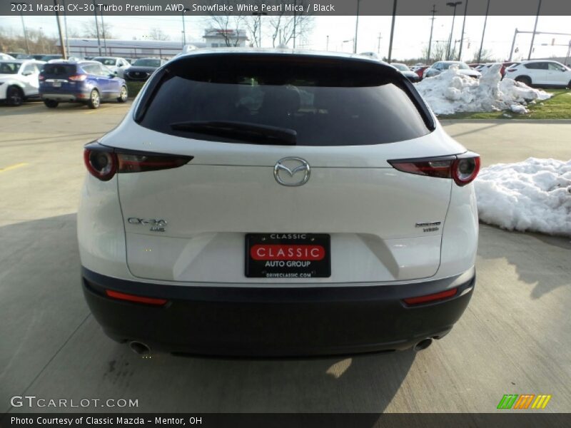Snowflake White Pearl Mica / Black 2021 Mazda CX-30 Turbo Premium AWD