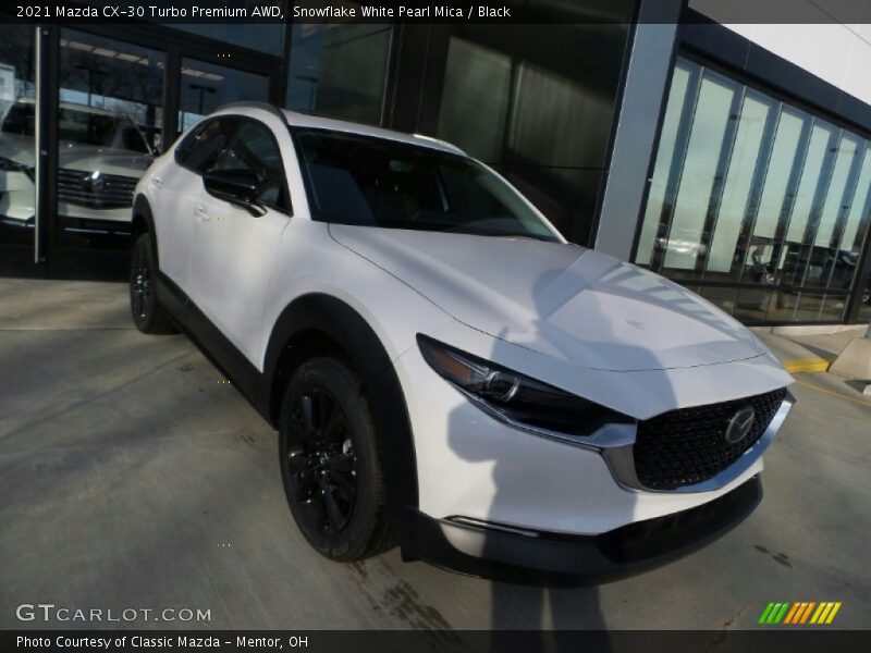 Snowflake White Pearl Mica / Black 2021 Mazda CX-30 Turbo Premium AWD