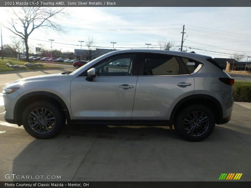 Sonic Silver Metallic / Black 2021 Mazda CX-5 Touring AWD