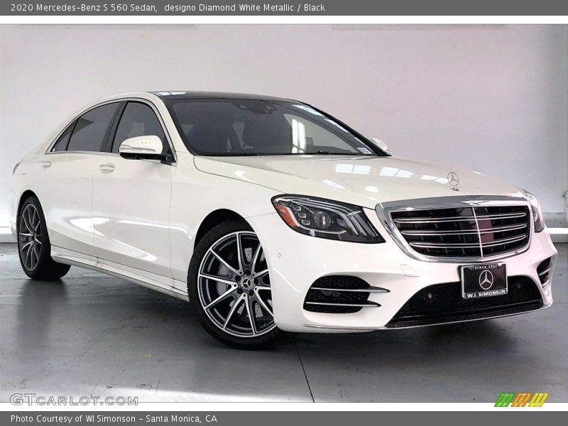 designo Diamond White Metallic / Black 2020 Mercedes-Benz S 560 Sedan