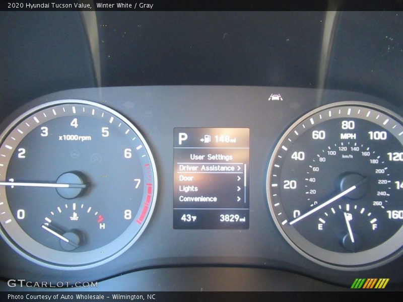 Winter White / Gray 2020 Hyundai Tucson Value