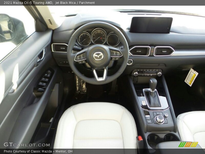Jet Black Mica / Parchment 2021 Mazda CX-5 Touring AWD
