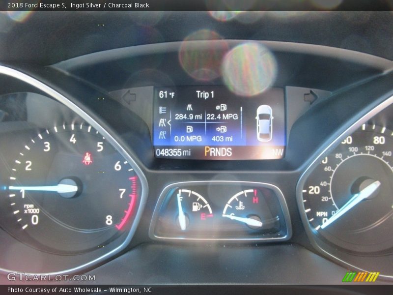 Ingot Silver / Charcoal Black 2018 Ford Escape S
