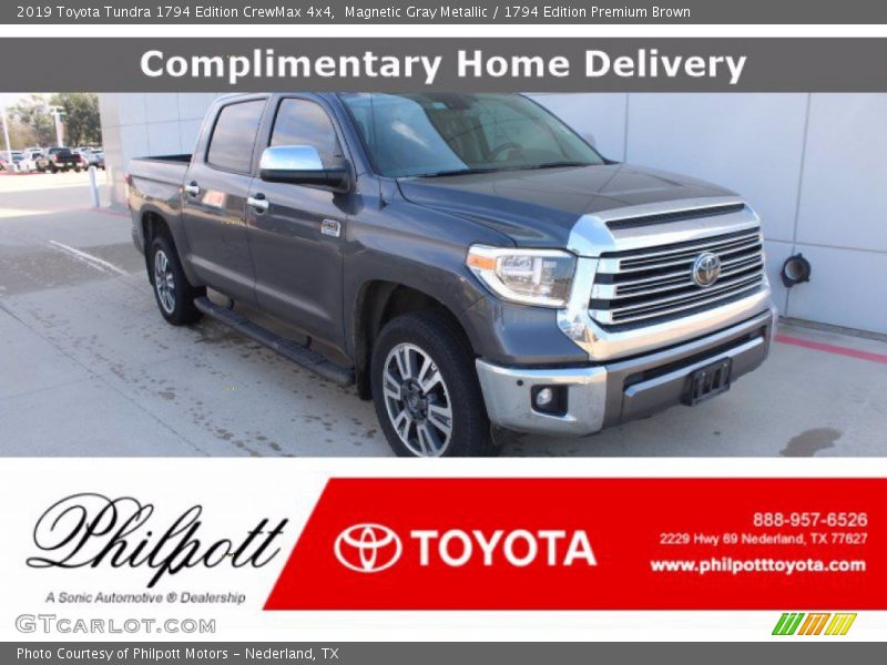 Magnetic Gray Metallic / 1794 Edition Premium Brown 2019 Toyota Tundra 1794 Edition CrewMax 4x4