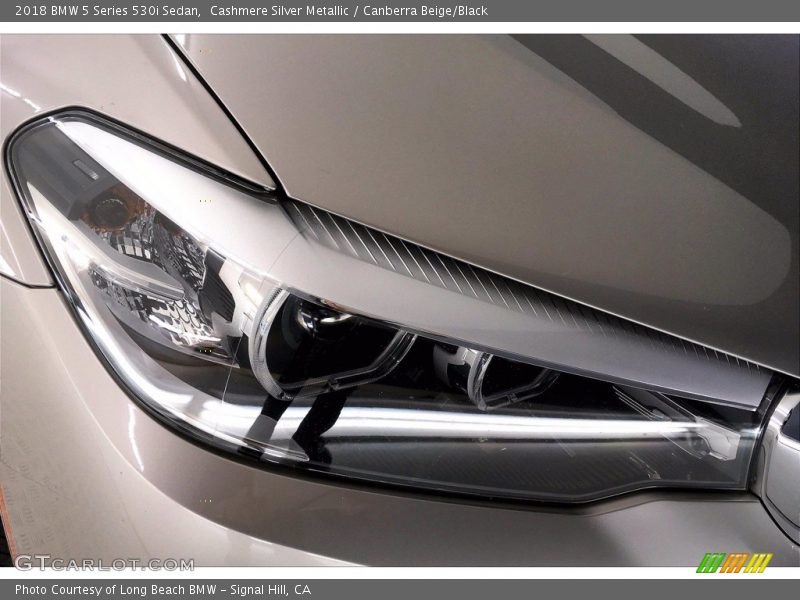 Cashmere Silver Metallic / Canberra Beige/Black 2018 BMW 5 Series 530i Sedan