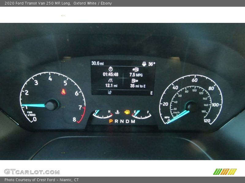 Oxford White / Ebony 2020 Ford Transit Van 250 MR Long