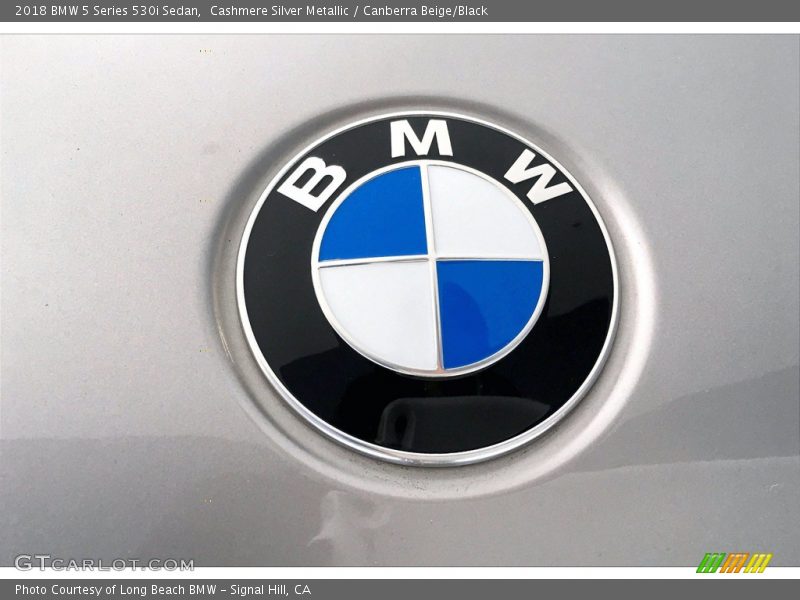 Cashmere Silver Metallic / Canberra Beige/Black 2018 BMW 5 Series 530i Sedan