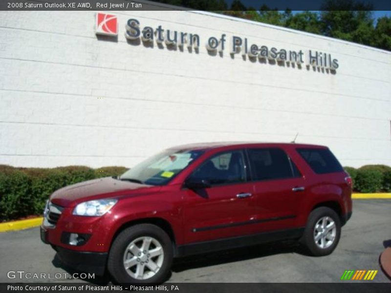 Red Jewel / Tan 2008 Saturn Outlook XE AWD