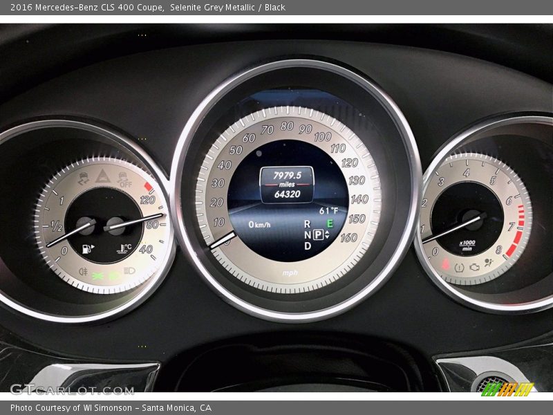 Selenite Grey Metallic / Black 2016 Mercedes-Benz CLS 400 Coupe