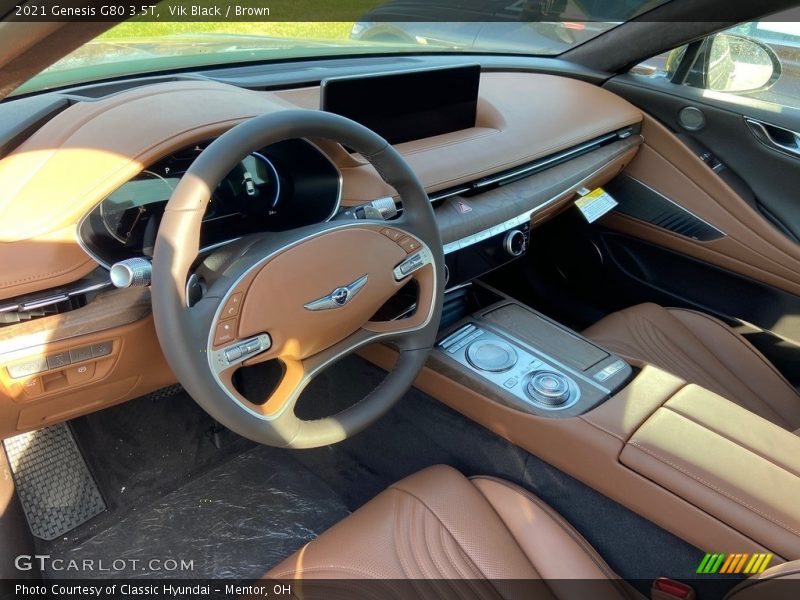  2021 G80 3.5T Brown Interior