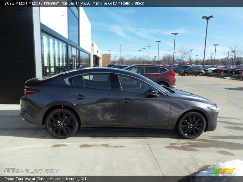 Machine Gray Metallic / Black 2021 Mazda Mazda3 Premium Plus Sedan AWD