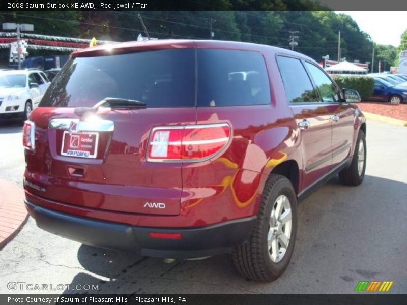 Red Jewel / Tan 2008 Saturn Outlook XE AWD
