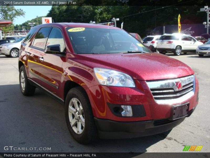 Red Jewel / Tan 2008 Saturn Outlook XE AWD