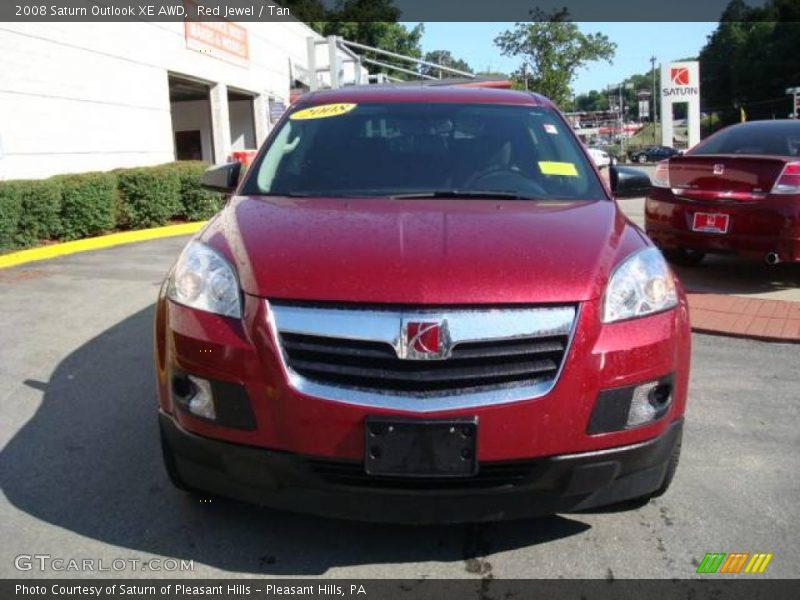 Red Jewel / Tan 2008 Saturn Outlook XE AWD