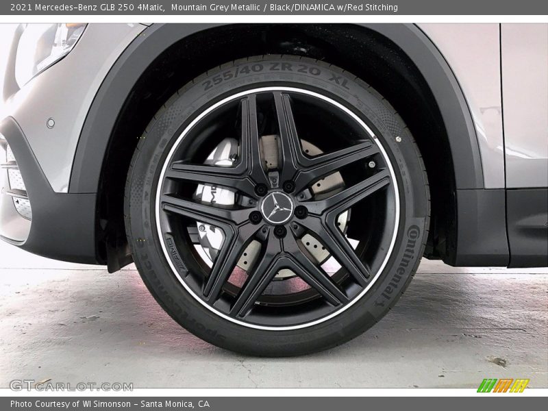 Mountain Grey Metallic / Black/DINAMICA w/Red Stitching 2021 Mercedes-Benz GLB 250 4Matic