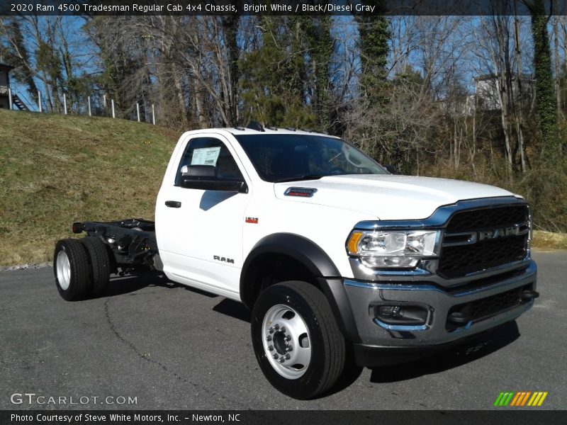 Bright White / Black/Diesel Gray 2020 Ram 4500 Tradesman Regular Cab 4x4 Chassis