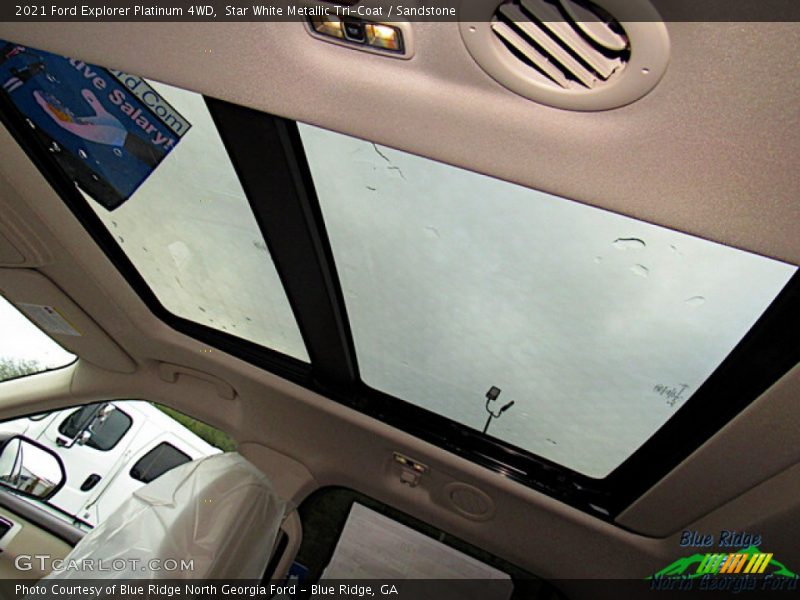 Star White Metallic Tri-Coat / Sandstone 2021 Ford Explorer Platinum 4WD