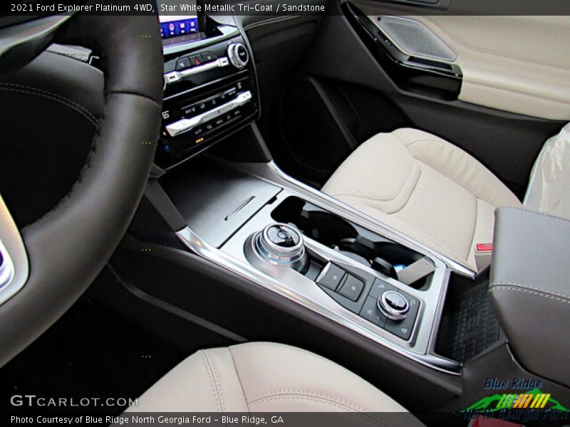 Star White Metallic Tri-Coat / Sandstone 2021 Ford Explorer Platinum 4WD