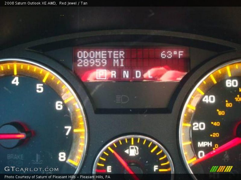 Red Jewel / Tan 2008 Saturn Outlook XE AWD