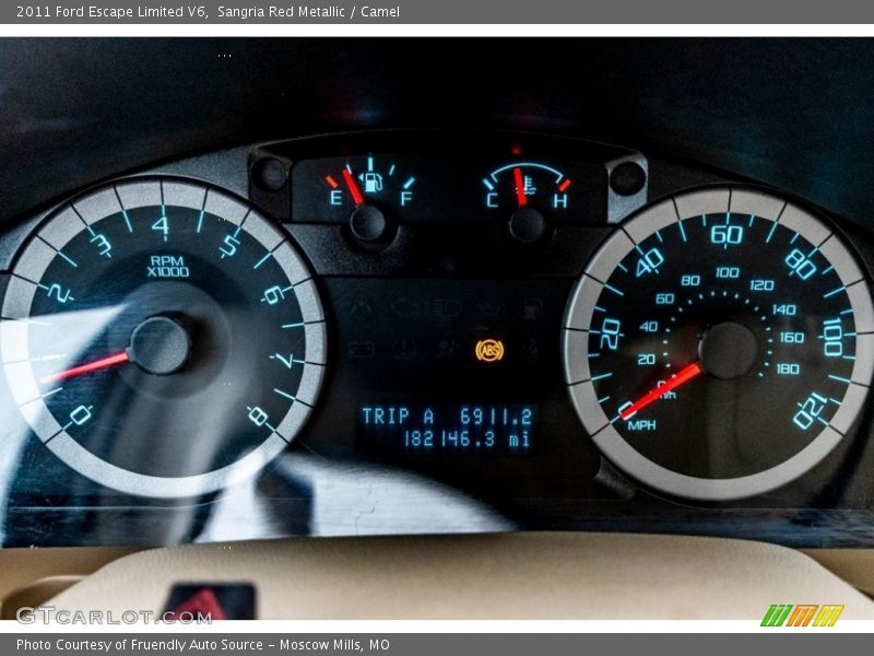 Sangria Red Metallic / Camel 2011 Ford Escape Limited V6