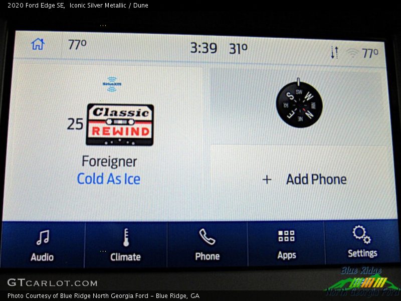 Iconic Silver Metallic / Dune 2020 Ford Edge SE