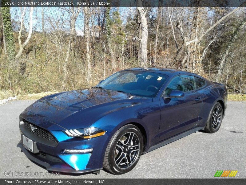 Kona Blue / Ebony 2020 Ford Mustang EcoBoost Fastback