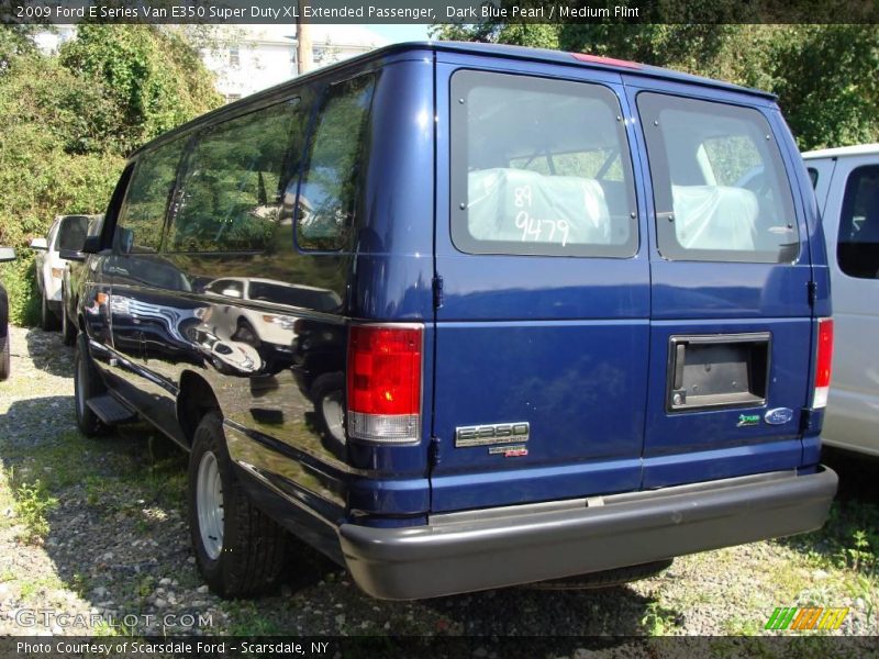 Dark Blue Pearl / Medium Flint 2009 Ford E Series Van E350 Super Duty XL Extended Passenger