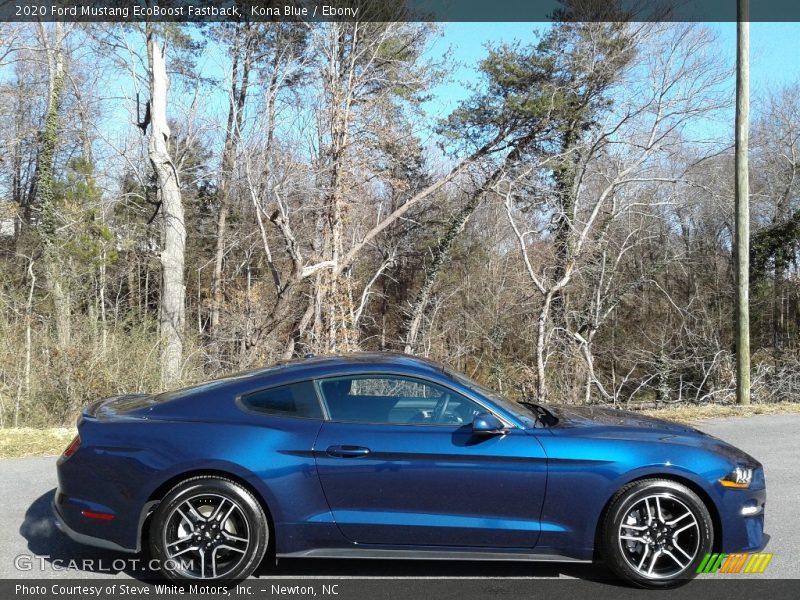 Kona Blue / Ebony 2020 Ford Mustang EcoBoost Fastback
