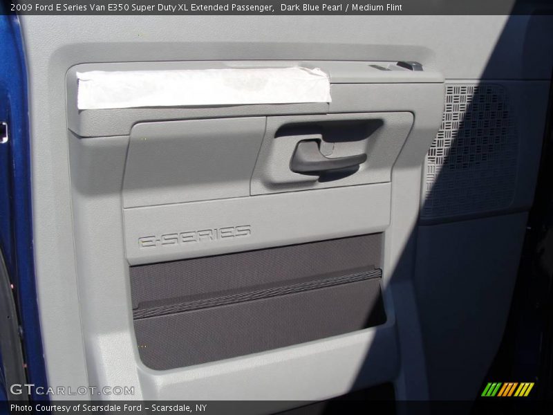 Dark Blue Pearl / Medium Flint 2009 Ford E Series Van E350 Super Duty XL Extended Passenger