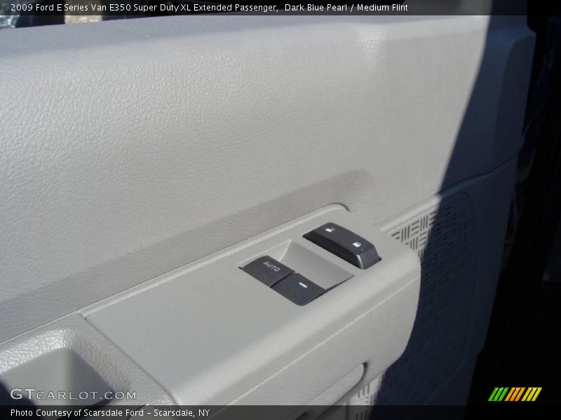 Dark Blue Pearl / Medium Flint 2009 Ford E Series Van E350 Super Duty XL Extended Passenger