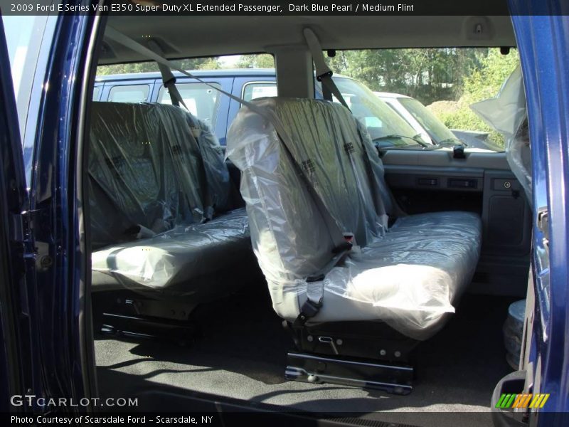 Dark Blue Pearl / Medium Flint 2009 Ford E Series Van E350 Super Duty XL Extended Passenger